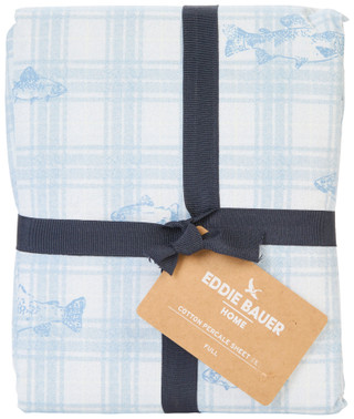 Thumbnail 1: Eddie Bauer Methow Plaid Cotton Percale 4-Piece Sheet Set 