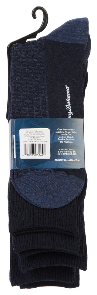 Thumbnail 2: TOMMY BAHAMA Men's 6-Pair Casual Crew Socks 