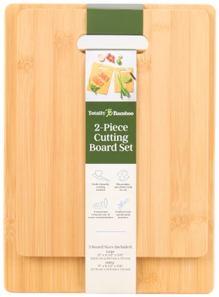 Thumbnail 1: Totally Bamboo 2-Piece Bamboo Cutting Board Set 