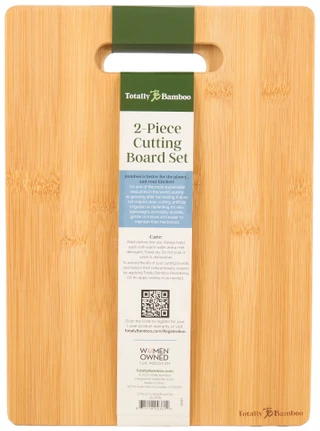 Thumbnail 2: Totally Bamboo 2-Piece Bamboo Cutting Board Set 