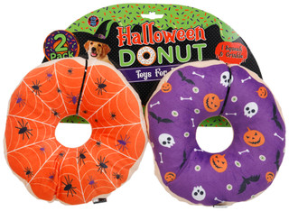Thumbnail 1: Bow Wow Pet 2 Pk Harvest Donut Plush Dog Toys 