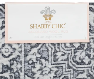 Thumbnail 2: SHABBY CHIC 20x60 Jacquard Wool Accent Rug 