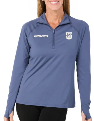 Thumbnail 1: BROOKS Women's Long Sleeve Half-Zip Athleisure Top 
