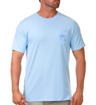 Thumbnail 2: Guy Harvey Men's Florida Outline Mahi Pocket Tee 