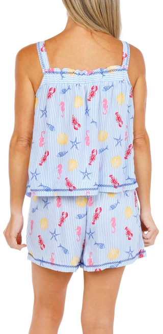 Thumbnail 3: JACLYN Women's 2 Pc Printed Woven Cami Set 