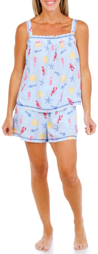 Thumbnail 4: JACLYN Women's 2 Pc Printed Woven Cami Set 
