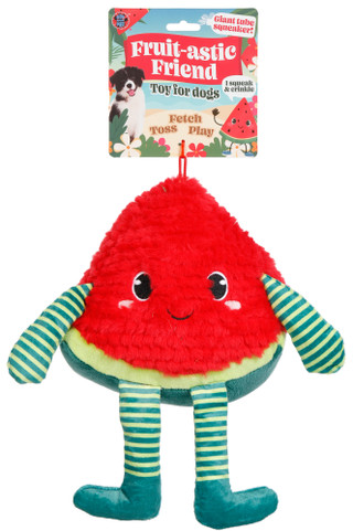 Thumbnail 1: Bow Wow Pet Large Plush Dog Toy with Tube Squeaker 