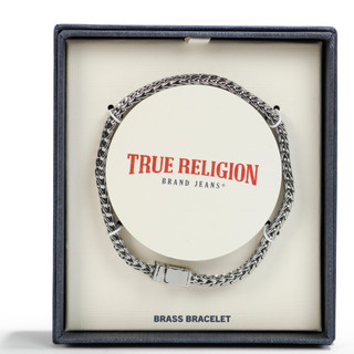 Thumbnail 1: True Religion Men's Snake Chain Brass Bracelet 