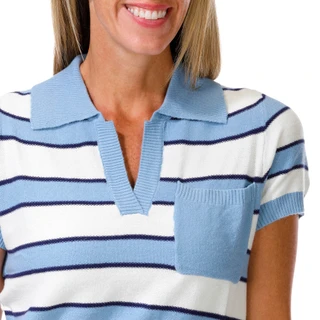 Thumbnail 3: FLAG & ANTHEM Women's Short Sleeve Polo Sweater 
