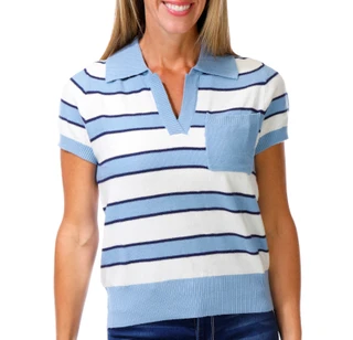Thumbnail 1: FLAG & ANTHEM Women's Short Sleeve Polo Sweater 