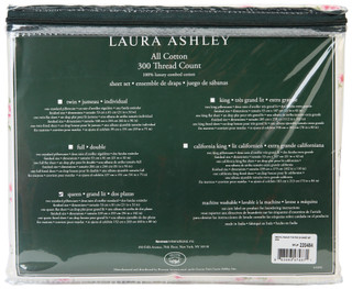 Thumbnail 2: Laura Ashley 4-Piece Bristol Paisley Queen Sheet Set 
