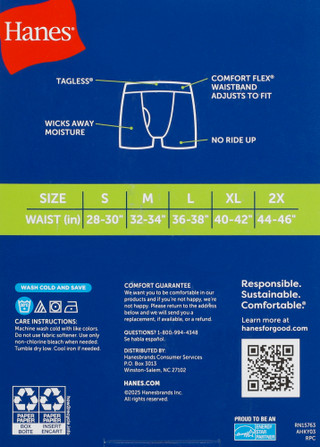 Thumbnail 2: Hanes Men's 4-Pack Performance Stretch Boxer Briefs 