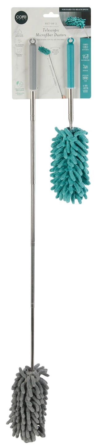 Thumbnail 3: CORE HOME Set of 2 Telescopic Microfiber Dusters 