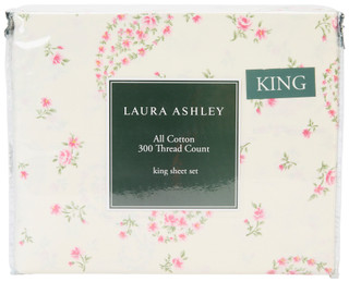 Thumbnail 1: Laura Ashley Bristol Paisley 4-Piece King Sheet Set 
