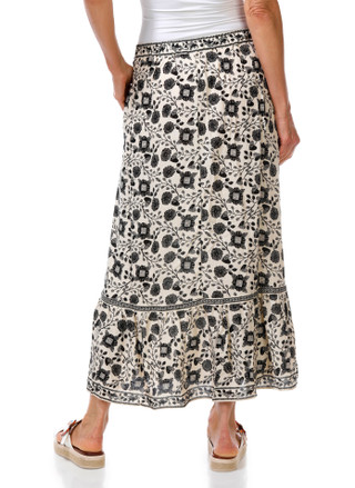 Thumbnail 2: MAX STUDIO Women's Button Front Tiered Maxi Skirt 