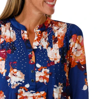Thumbnail 2: SECONDARY Women's Three-Quarter Sleeve Embellished Knit Top 
