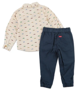 Thumbnail 2: Wrangler Toddler Boys 2 Pc Pants Set 