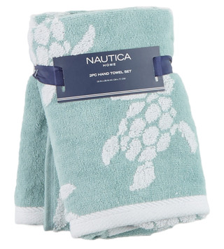 Thumbnail 1: Nautica 2 Pc Coastal Turtles Hand Towel Set 