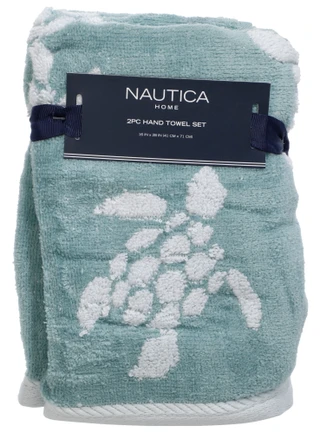 Thumbnail 1: Nautica 2 Pc Coastal Turtles Hand Towel Set 