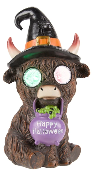 Thumbnail 1: Magical Season 9 in LED Highland Cow Halloween Home Accent 