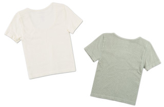 Thumbnail 2: Pink Rose Juniors 2 Pk Scoop Neck Ribbed Tops 