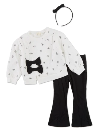 Thumbnail 1: Btween Toddler Girls 3 Pc Flare Leggings Set 