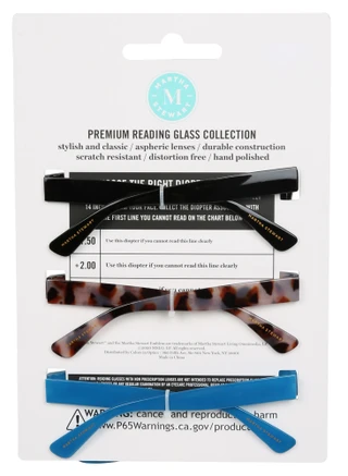 Thumbnail 2: Martha Stewart Women's 3 Pk Premium +1.50 Reading Glass Collection  