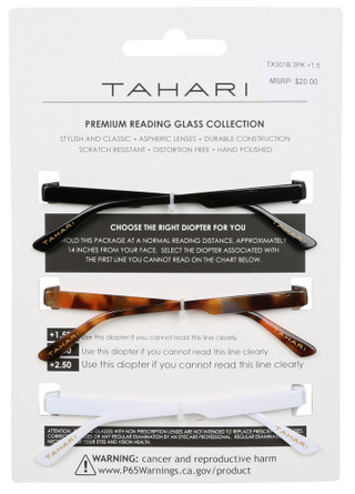 Thumbnail 2: Tahari Women's 3 Pk Premium +1.50 Reading Glass Collection  