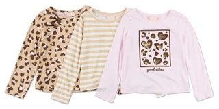 Thumbnail 1: B Kind Little Girls 3 Pk Long Sleeve Tops  