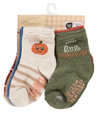 Thumbnail 2: Capelli New York Baby Girls 10 Pk Non-Slip Crew Socks w/ Grippers 