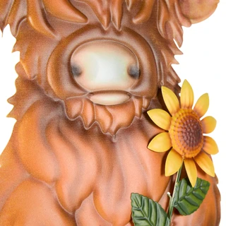 Thumbnail 2: Autumn Gatherings 35 in Hello Pumpkin Highland Cow Metal Garden Stake 