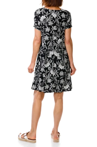 Thumbnail 3: MSK Women's Short Sleeve 3 Ring Printed Dress 