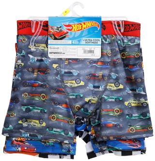 Thumbnail 2: Hot Wheels Boys 4 Pk Athletic Boxer Briefs 