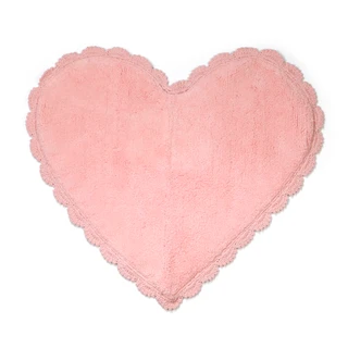 Thumbnail 1: Madison Studio 32x30 Heart Shaped Bath Rug 