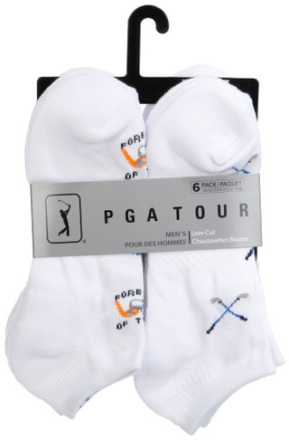 Thumbnail 1: PGA TOUR Men's 6 Pk Low Cut Socks 