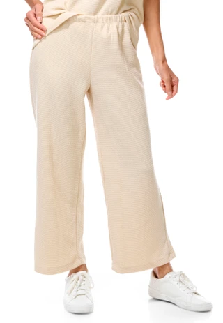 Thumbnail 3: Status by Chenault Women's 2 Pc Short Sleeve Ribbed Top & Pants Set 