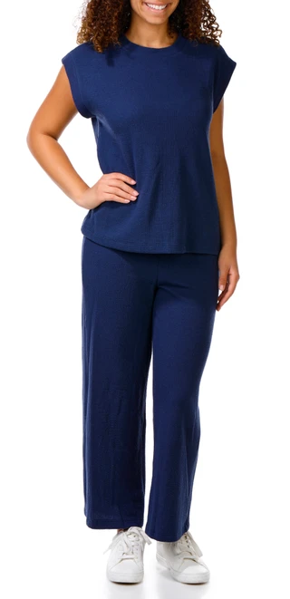 Thumbnail 1: Status by Chenault Women's 2-Pc Rib Knit Pant Set 