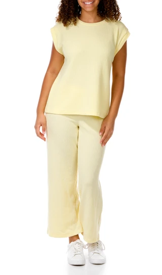 Thumbnail 1: Status by Chenault Women's 2-Pc Rib Knit Pant Set 
