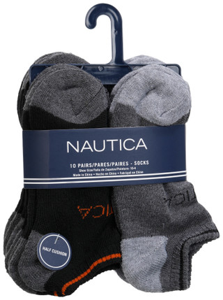Thumbnail 1: Nautica Boys 10 Pk Half Cushion Socks 