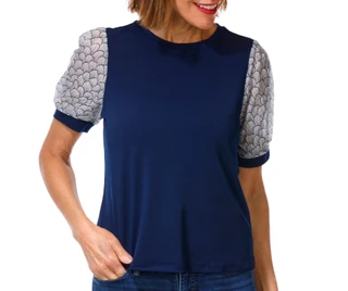 Thumbnail 1: Cece Women's Printed Puff Sleeve Knit Top 