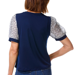 Thumbnail 2: Cece Women's Printed Puff Sleeve Knit Top 