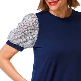 Thumbnail 3: Cece Women's Printed Puff Sleeve Knit Top 