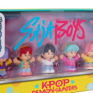 Thumbnail 2: FISHER PRICE 5 Pk Saja Boys K-Pop Demon Hunters Little People Collectors 