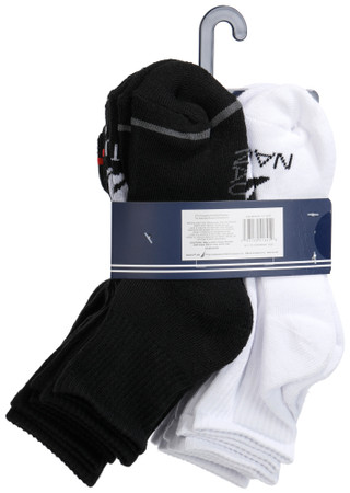 Thumbnail 2: Nautica Boys 10 Pk Half Cushion Quarter Crew Socks 