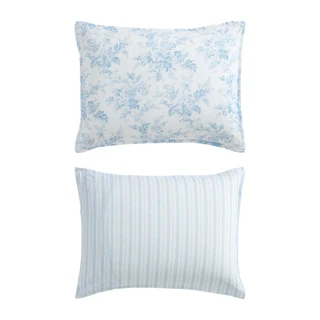 Thumbnail 5: Laura Ashley Laura Ashley Annalise Stripe Cotton Comforter Set 
