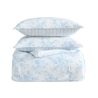 Thumbnail 20: Laura Ashley Laura Ashley Annalise Stripe Cotton Comforter Set 