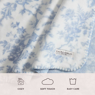 Thumbnail 5: Laura Ashley Laura Ashley Bedford Stripe Microfiber Throw 