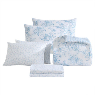 Thumbnail 7: Laura Ashley Laura Ashley Delphine Sprig Microfiber Comforter Set 