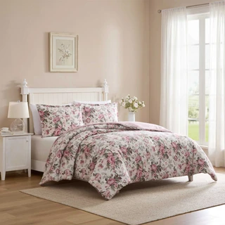 Thumbnail 18: Laura Ashley Laura Ashley Uffington Roses Cotton Comforter Set 
