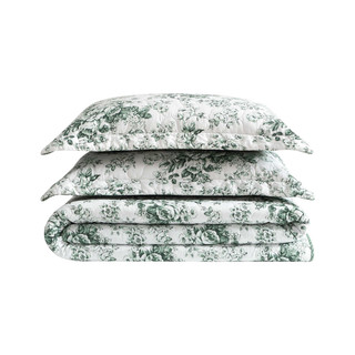 Thumbnail 13: Laura Ashley Laura Ashley Toile Delight Cotton Quilt Set 